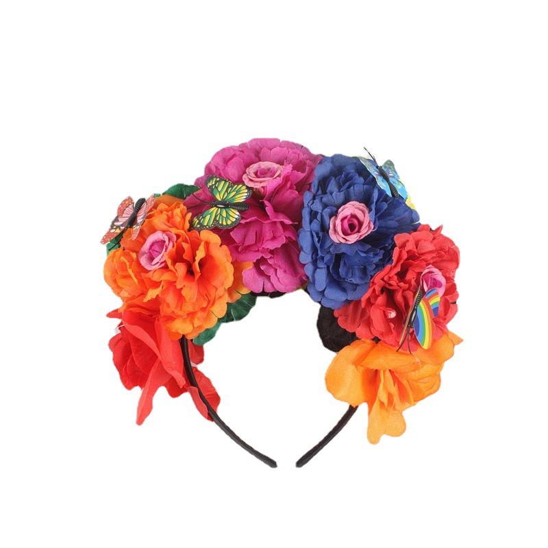 Europäisches & Amerikanisches Pfingstrosen-Schmetterlings-Haar-Kopfband für Damen - Halloween-Party-Accessoires