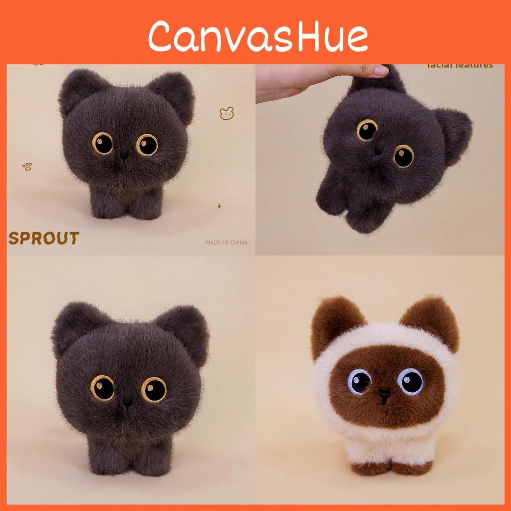 Black Cat Plush For Kids And Adults Super Soft Short Plush Sleep Companion