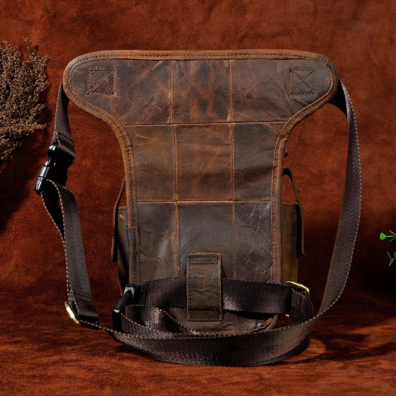 Мужская повседневная сумка-мессенджер из натуральной кожи на ремне — фото 7