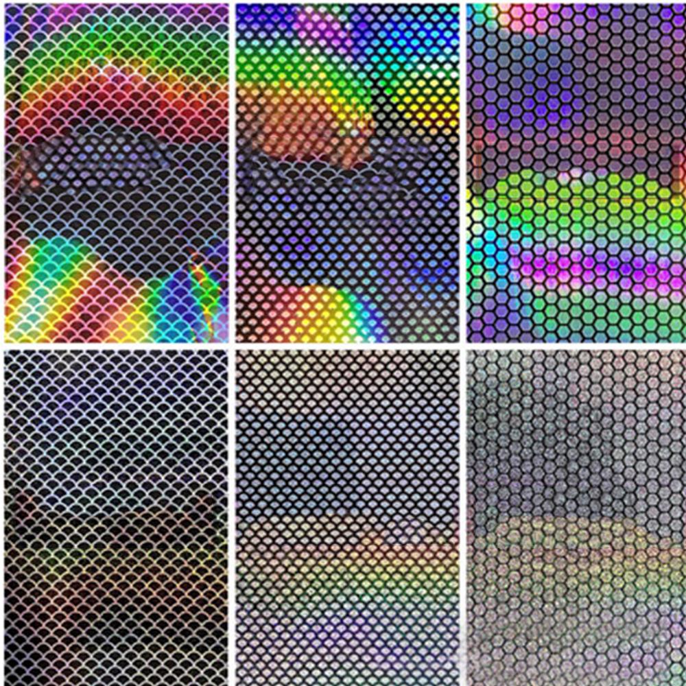 6 Colors Holographic Adhesive Film Change Color Sticker Fishing Lure Flash Tape Fly Tying Material