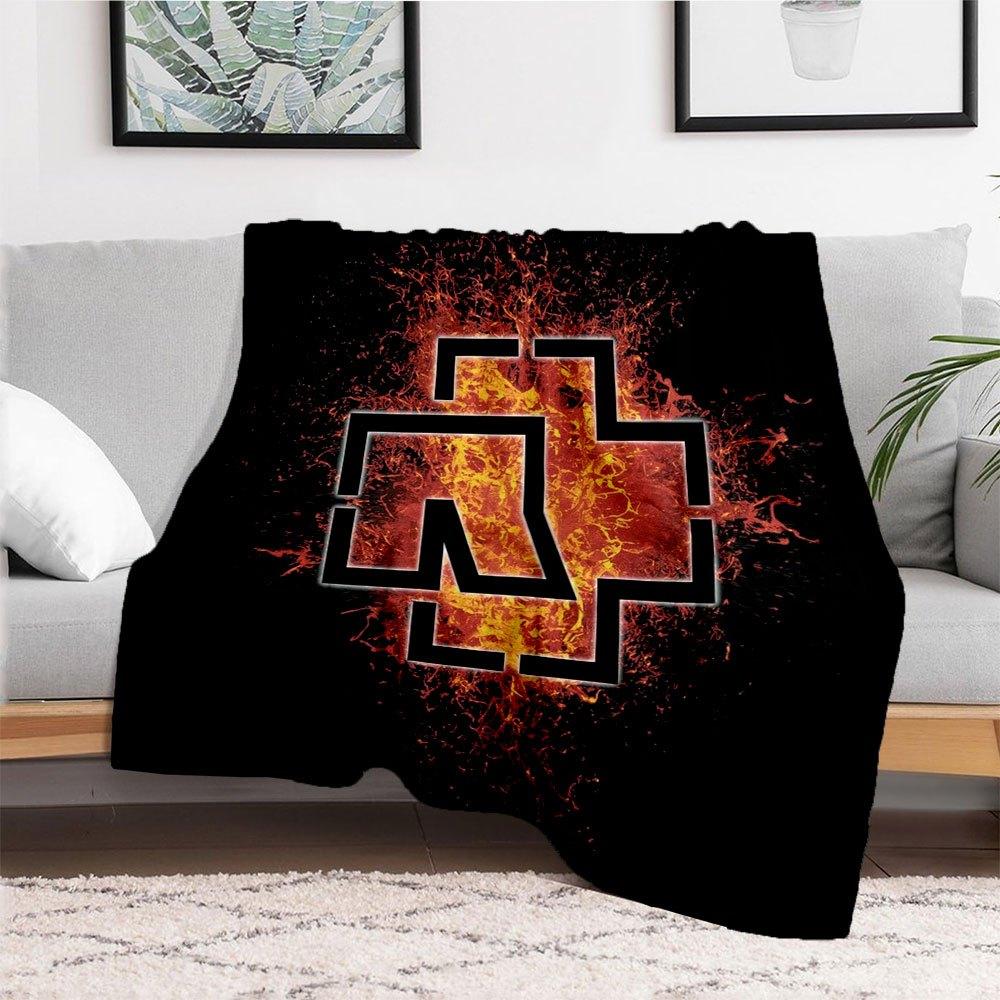 Flame Cross T-Shirt - Fiery Graphic TeeBlanket Flannel Throw Blanket for Sofa, Bed, Travel, Camping, Office, Couch, Chair, And Bed Gift for