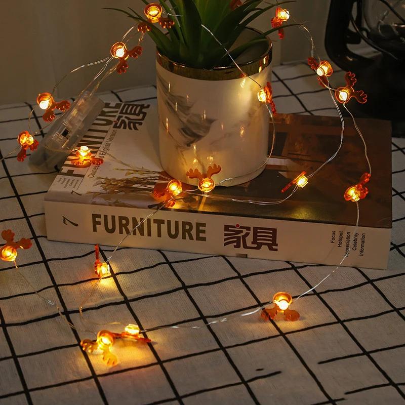 2m 20 Lights Christmas Lights Garland Santa Claus String Lights For Party Decorations Xmas Tree Decor New Year Gift 2025