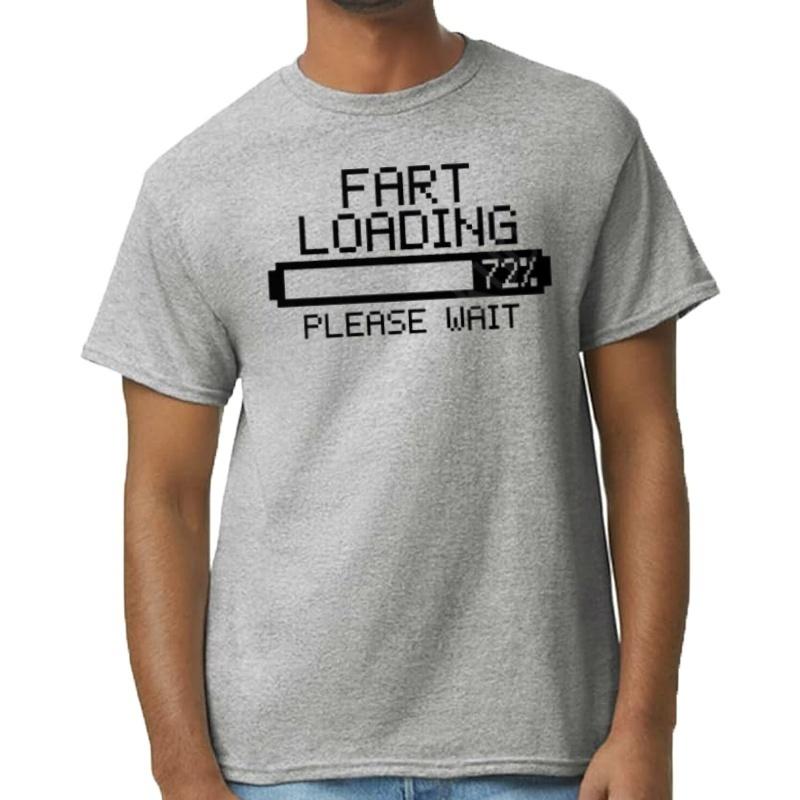 Fart Loading Funny Unisexs Tshirt Humor Joke Rude Gag Tshirt For Unisex Fathers Day Gifts Guys Short Sleeve Tee Fashion C