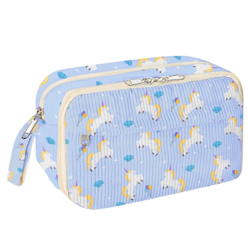 Astuccio Multifunzione Grande Borsa in Tessuto per Matite Multi Scomparti Astucci per Penne Grande Capacità Organizzatore per Penne per Studente