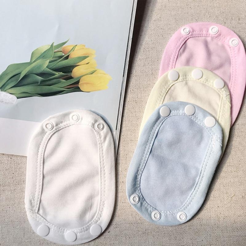 Set of 4pcs T3 Diaper Crotch Part Extender for Infant Clothing Gentle Stretchable Cotton Adjustable Extension Sheet
