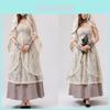 Elegant Lace Long Dress For Halloween Cosplay New Bride Costume For Women
