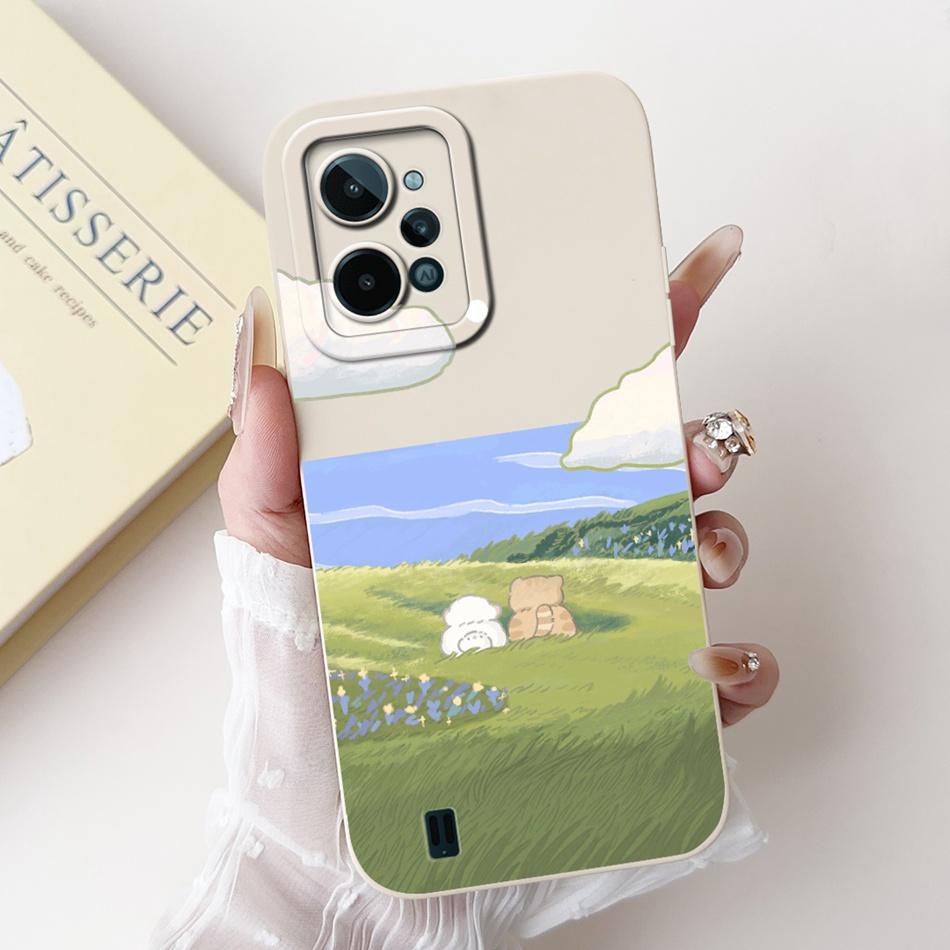 For Realme C31 Case RealmeC31 C 31 4G RMX3501 2022 Cute Cartoon Camera Protective Shockproof Soft Silicon Phone Cases