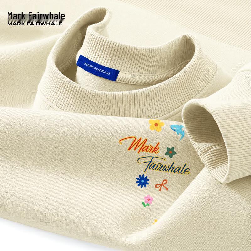 MARK FAIRWHALE Men's Loose-Fit Graphic Crewneck Sweatshirt