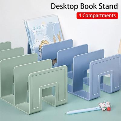 Organisateur de bureau à 4 compartiments, 1 pièce, diviseur d'étagère de placard, support de livre Durable