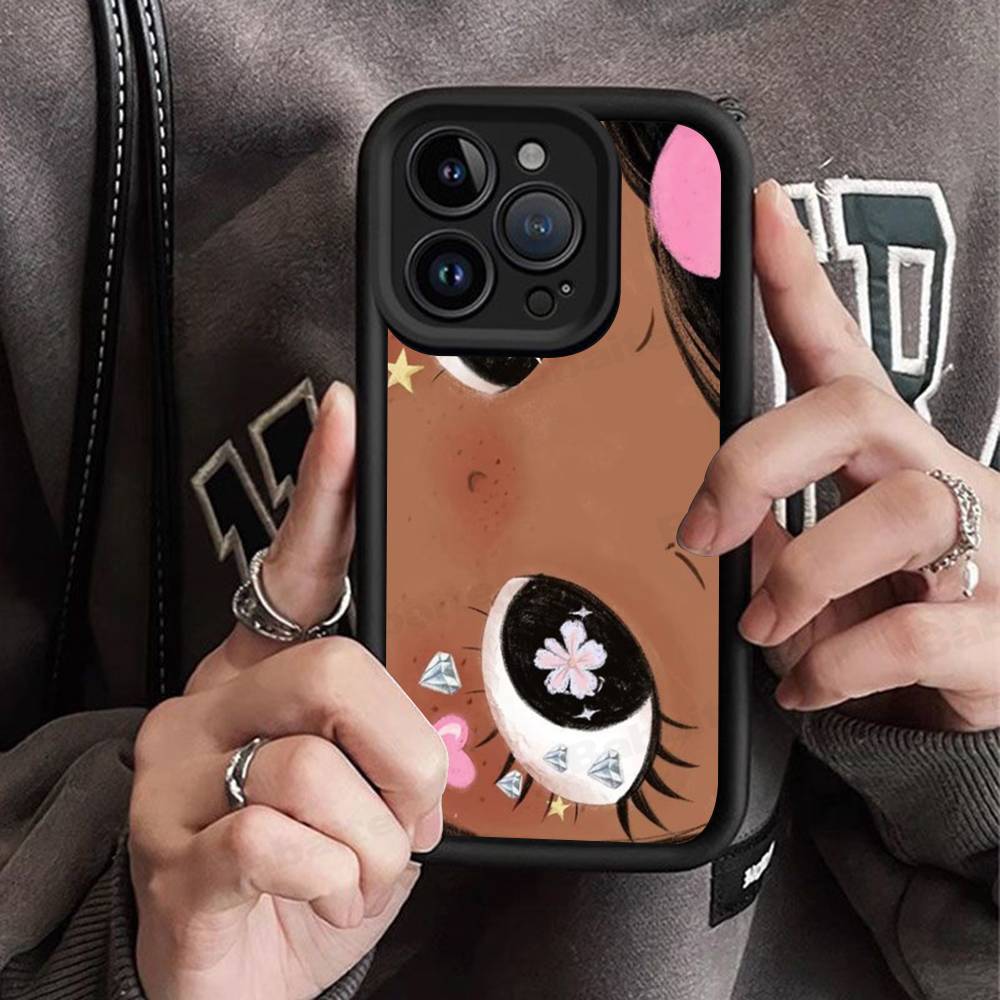 

BIG EYES COMIC GIRL Phone Case For IPhone 17 16 15 14 13 12 11 Air Plus Pro Max Soft Back Cover iPhone 15