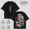 T-shirt Inuyasha Lavaggio Acido Retrò Anime Oversize Grafica Uomo Manga