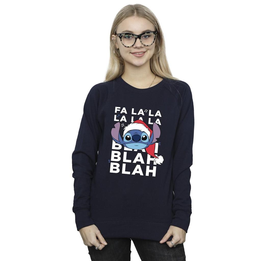 Disney Womens/Ladies Lilo And Stitch Christmas Blah Blah Blah Sweatshirt