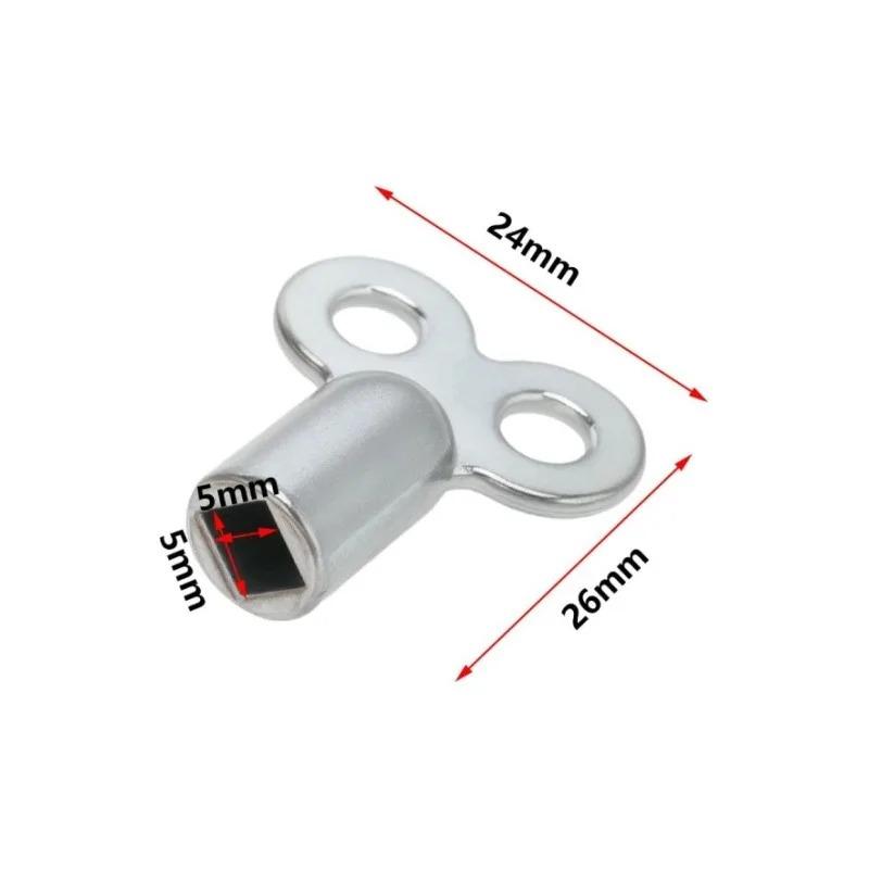 

1pcs Zinc Alloy Radiator Exhaust Valve Key 5×5mm Square Socket Radiator Accessory Heater Exhaust Key for Standard Heating Valves