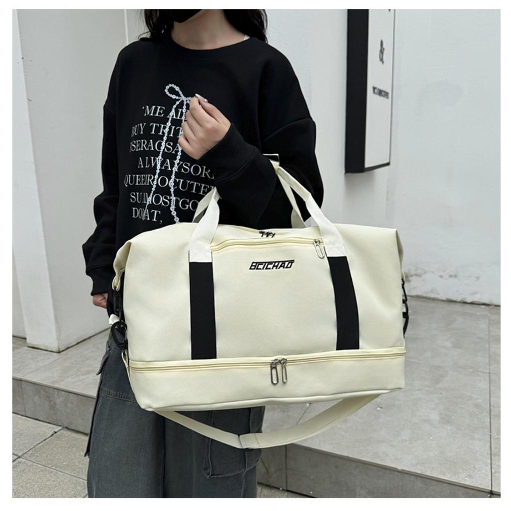 Large Capacity Lightweight Portable Travel Bag with Dry and Wet Separation, Short Distance Luggage Bag, Men's and Women's Sports Yoga Fitness Bag