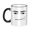 Anime Robot Robloxes Face Funny Fashion Trend Gift Mugs for Women Men Cute Tea Cup Christmas Present for Office