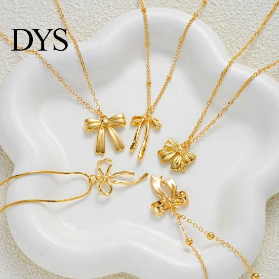 Women Bow Pendant Set 5Pcs/Set Necklaces Elegant Knot Charm Choker Charming Neck Jewelry Dainty Layering Chain Necklace Gift for Girls Friends Fashion