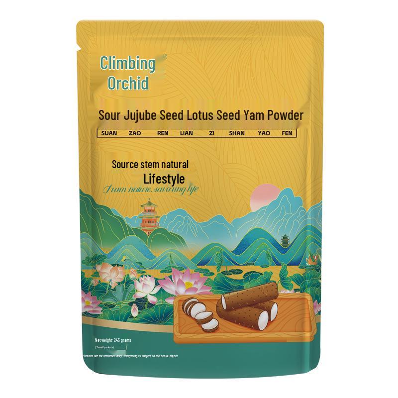 Miscela di Polvere di Giuggiola-Loto-Giglio-Igname, 245g (7 Confezioni Pasto per la Colazione)