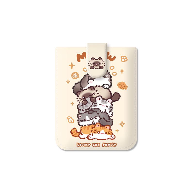 Trendy Cartoon Card Holder for Women: Cute Portable Multi-Slot ID Storage Bag for Students