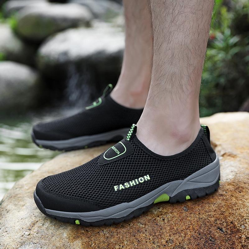 Men's Quick Drying Sandals 2025 Outdoor Sliding Breathable Mesh Shoes Unisex Ankle Sandals Hiking and Mountaineering Summer