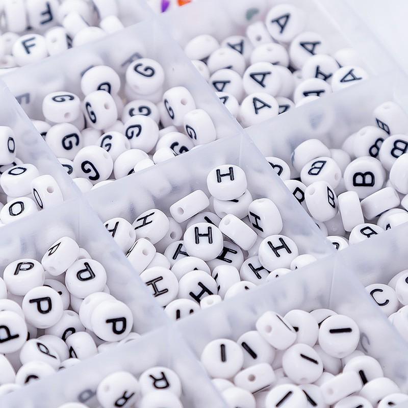 DIY Acrylic Letter Bead Bracelet Kit With 24-Grid 28-Grid Alphabet Beads Handmade Jewelry Crafting