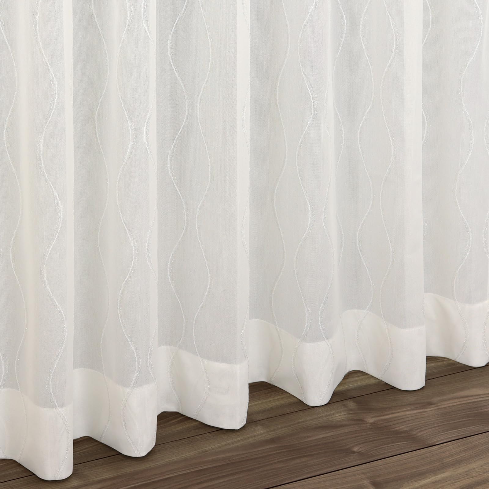 

Kawashima Selkon Salerno Кружевная занавеска, Кремовый, 100x133см, DC1065S, Сделано в Японии, 1 панель