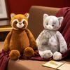 Stuffed Cartoon Dog Sheep Cat Raccoon Doll Simulation Forest Animals Plush Toys Soft Huggable Pillow for Kids Birthday Gift