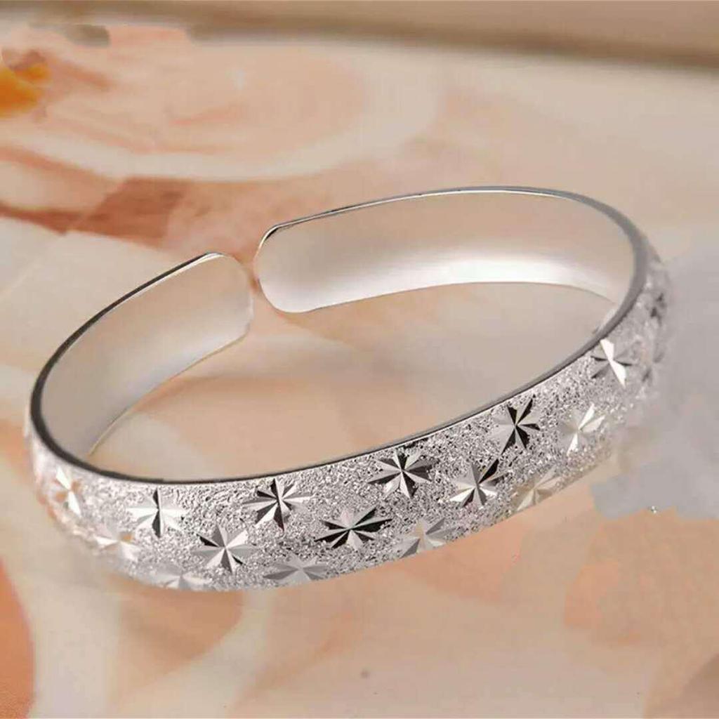 Bransoletka z gwiazdkami posrebrzana na Walentynki dla kobiet - Modny prezent w stylu Douyin dla przyjaciółki