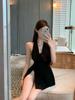 [Tmall Quality] French Bow Strap Neck Small Vest Femininity Pure Desire Slim Sleeveless Knitting