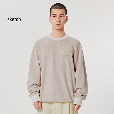 JNBY Herren bedruckter lockerer Rundhals-Sweatshirt