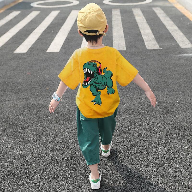 Boys' Suits Children's Clothing Two-piece Suit  Summer Fashion Children's Korean Style Handsome Casual Short-sleeved
