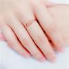 Rose Gold Plated Fashion Personality Letter Ring Opening Design Purple Gold Ring