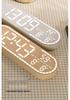 GH8053 LED Wood Grain Wall Clock: Multi-functional, Stand or Hang