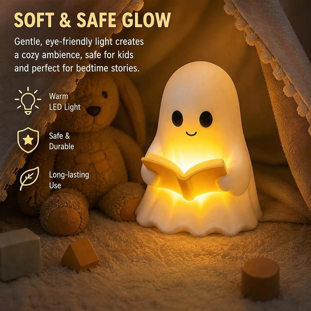 Ghost Design Halloween Decoration Lamp Portable Enchanting Ghost Night Light Bedroom Lighting