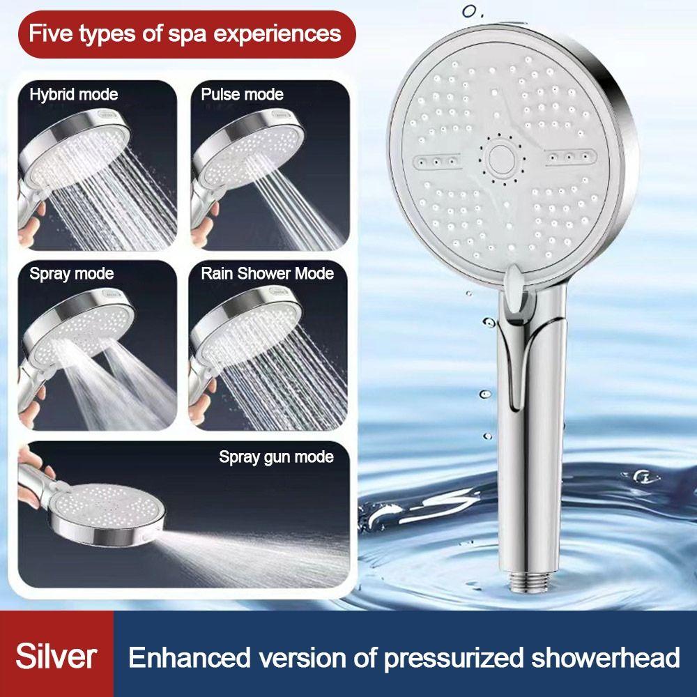 5 Modes Adjustable Water-saving Sprinkler High Pressure Shower Sprayer  Bathroom Accessories
