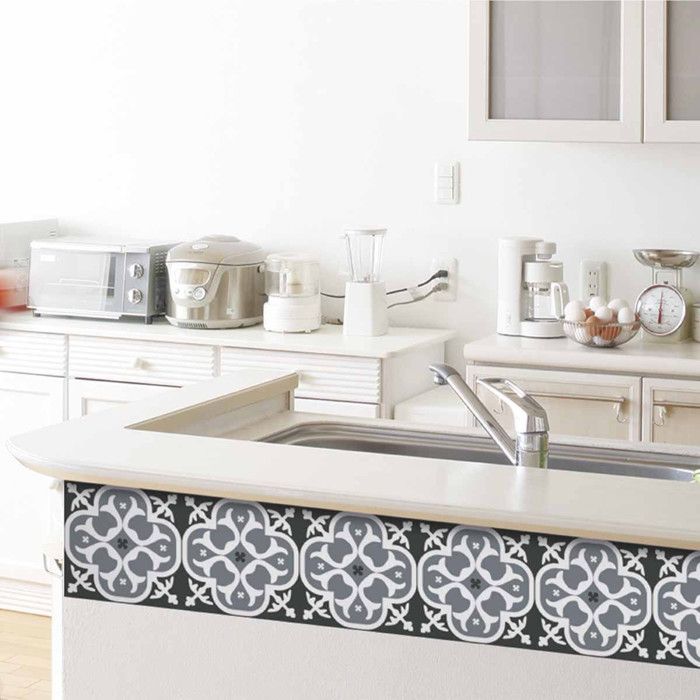 Sticker Adhésif - DRAEGER PARIS - Lys Noir - 15x15 cm - 6 pièces - Brillant