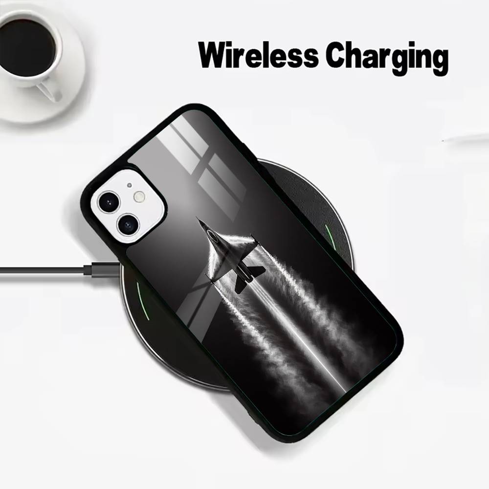 

Aircraft & Sky For IPhone17 16 15 14 13 12 11 Plus Pro Max Plus Wireless Charger Phone Case iPhone12Mini