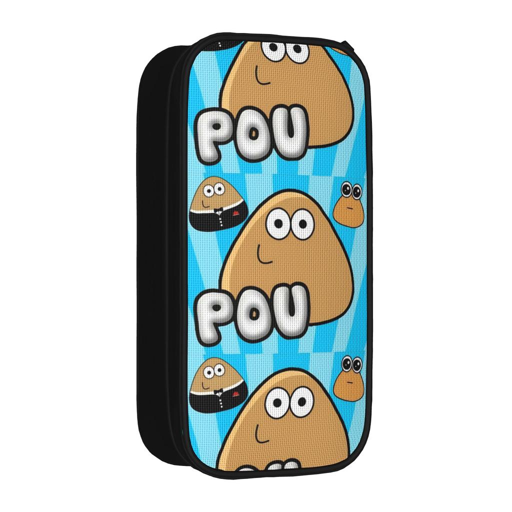 New My Pet Alien Pou Pencil Cases Game Cartoon Pencil Box Pen Holder for Student Large Storage Bag Students School Stationery