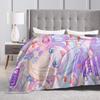 N-Needy Streamer O-Overload Kangel Blanket  Soft Graphic Plush Throw Blanket For Bedroom Decorative Flannel Bedspread Bed Cover