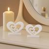 Hollowed Out Heart Shape Silicone Craft Mold Reusable Candle Holder Making Tool Gypsum Silicone Mould