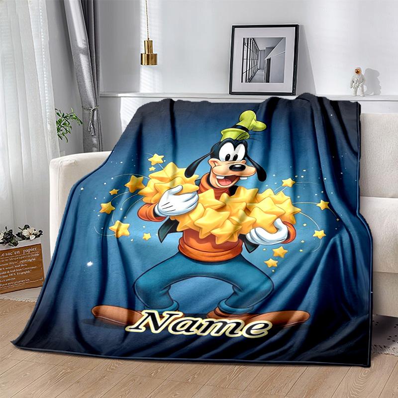 Custom 1pc Goofy's Starry Night Blanket, Soft And Comfortable Blanket, Casual Warm, Camping Travel Blanket, Birthday Gift Q910131