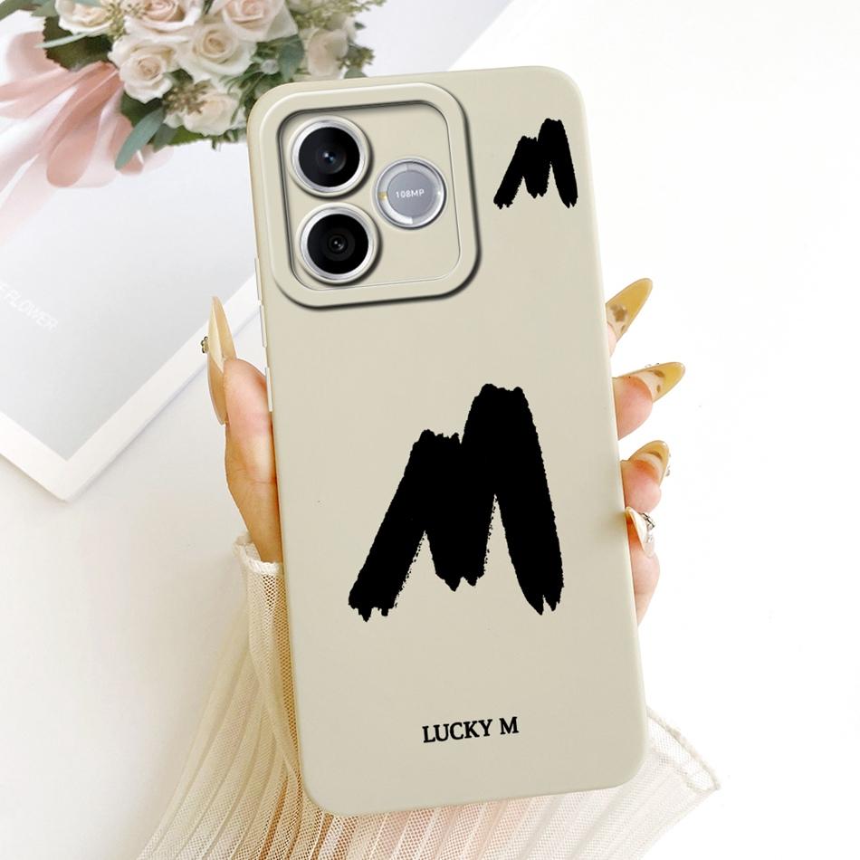 For Honor 600 Lite 5G Honor600 Lucky Initial Letter Phone Case For Honor 600 600Lite Soft Silicone Shockproof Cases Bumpers