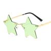Star Shape Sun Glasses Funny Pentagram Eyewear Eyeglasses Christmas Decoration Party Glasses Rimless Sunglasses