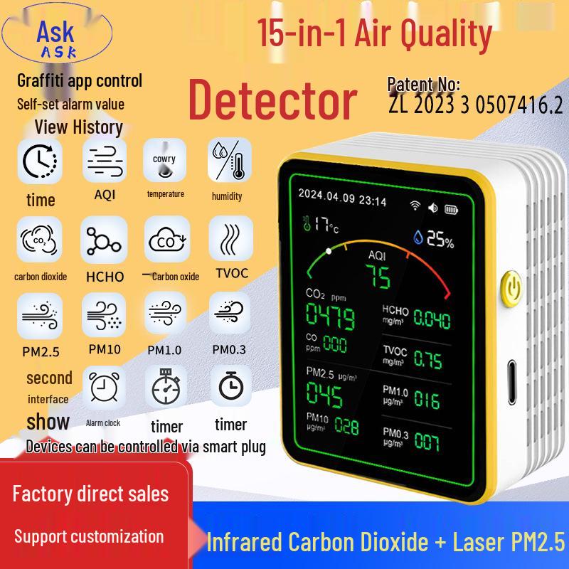 Smart Air Quality Detector: Formaldehyde, CO2, and TVOC Sensor