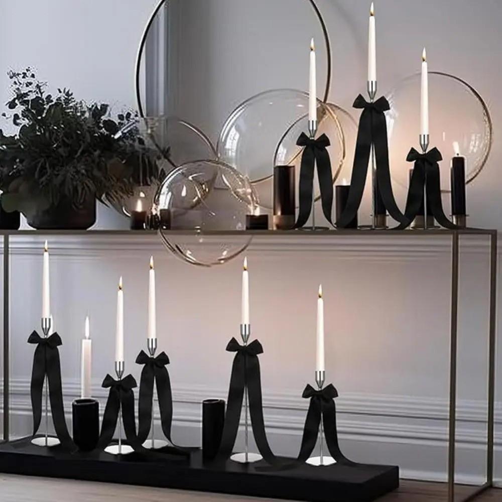 12pcs DIY Bowknot Candle Holder Decor Portable Versatile Wedding Decorations