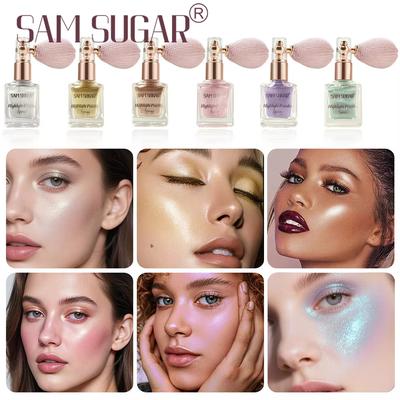 Diamond High Gloss Glitter Spray Highlighter Powder Air Bag Fragrance-Infused Shiny High Light for Face Body Makeup Cosmetics