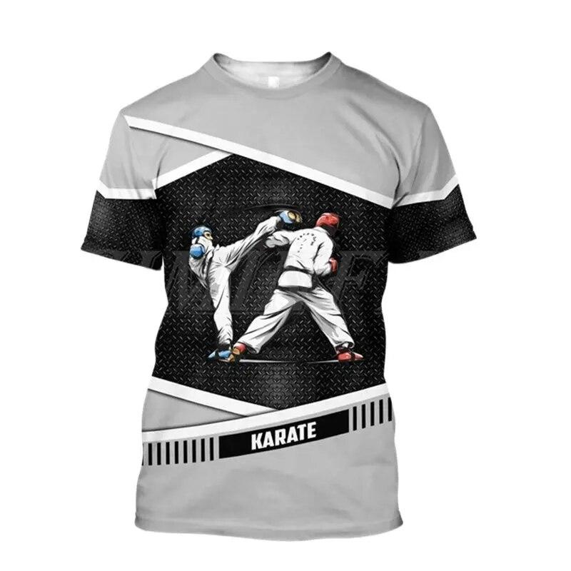 Japan Training T-shirt Men's 3d Karate Printed Tee Tops Oversized Short-sleeved High-quality Sportswear Men Quick-drying T Shirt