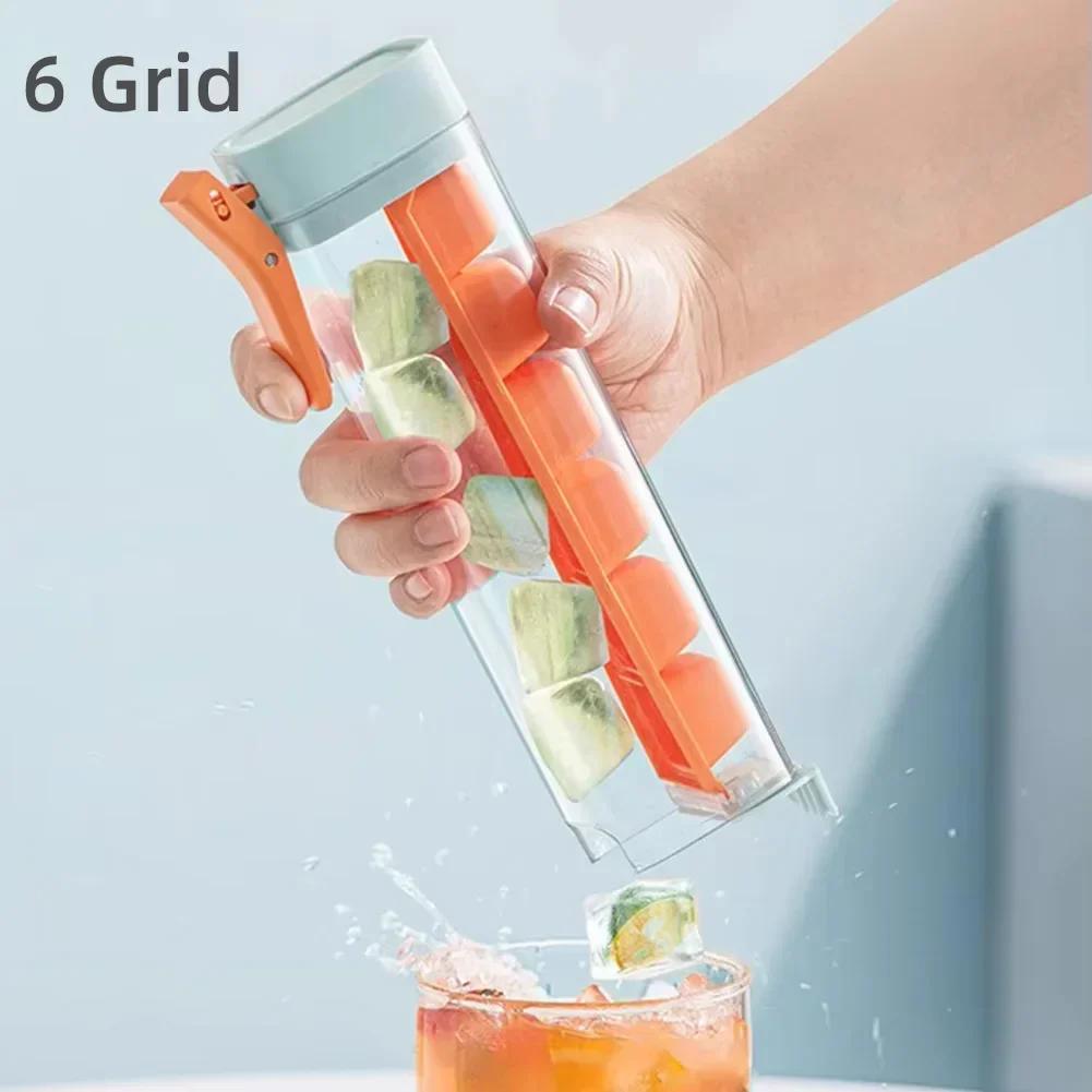 Non-Touch Ice Cube Mold Food Straw Cup Kettle Grade Ice Cube Trays for Drinks Easy Demould Ice Maker Outdoor Fitness Drink