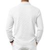 Herren Viertel-Reißverschluss Langarm Poloshirt Waffel Karomuster Jacquard Umlegekragen Freizeit Herbst Winter Lockerer Schnitt Pullover Oberteile