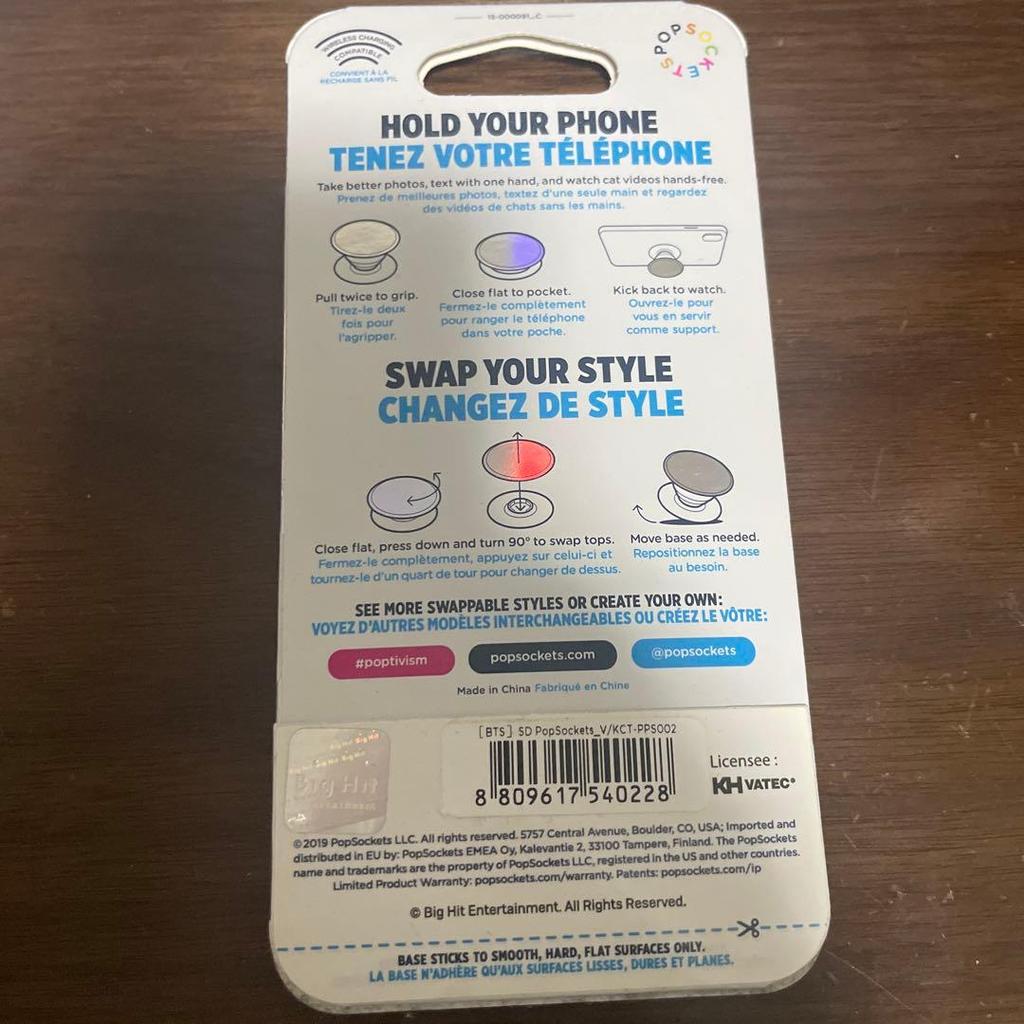 [USED] BTS Official Korean Merchandise POPSOCKETS V Taehyung V