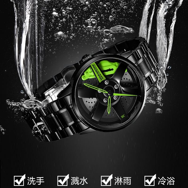 Ceas cu butuc de roți TE37 original SVJ, ceas tridimensional, cu masă rotativă, masă de modificare a mașinii, impermeabil, luminos, hidraulic, pentru bărbați